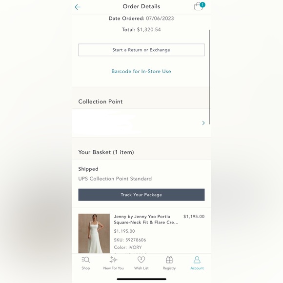 Jenny by Jenny Yoo Portia Square-Neck Fit & Flare Crepe Wedding Gown - Picture 6 of 10